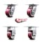 Service Caster 4 Inch Poly on Aluminum Caster Set with Roller Bearings 2 Swivel 2 Rigid SCC SCC-35S420-PAR-2-R-2 - alternate 2